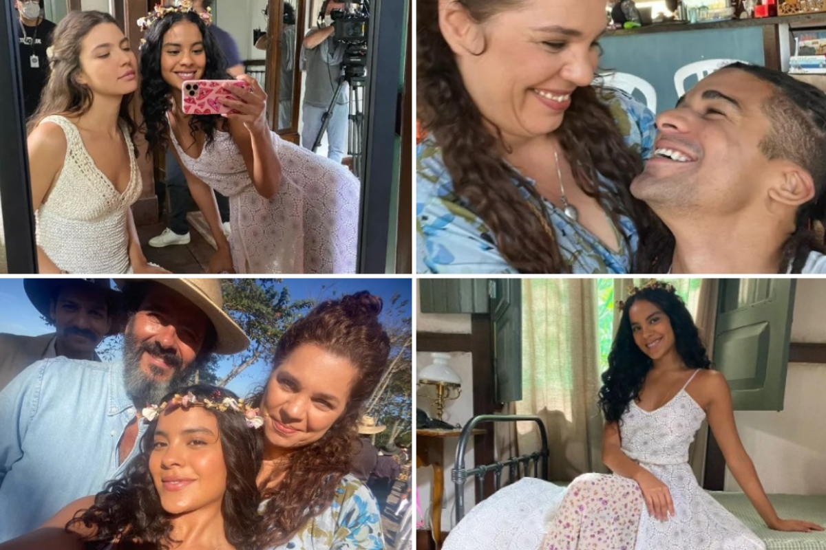 Pantanal: Elenco solta fotos exclusivas de bastidores do casamento duplo. Confira!