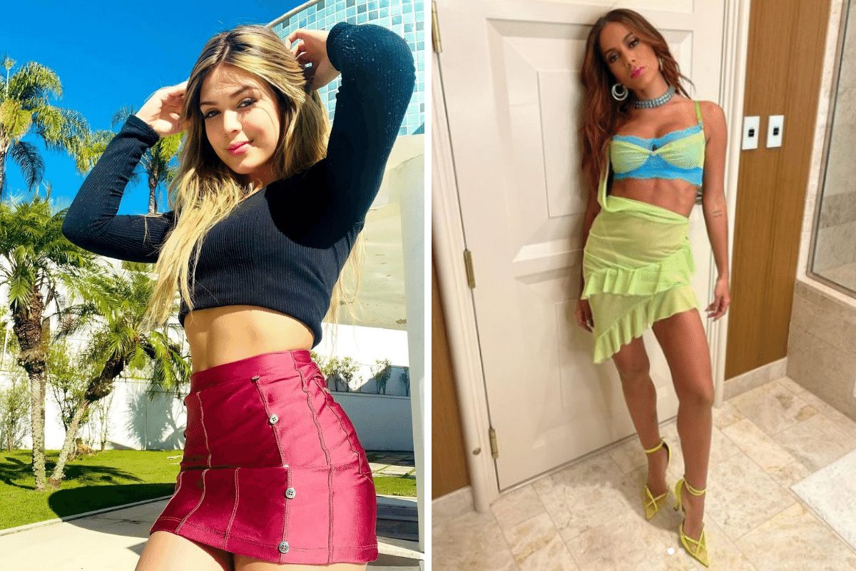 Fotomontagem com imagens de Melody e Anitta