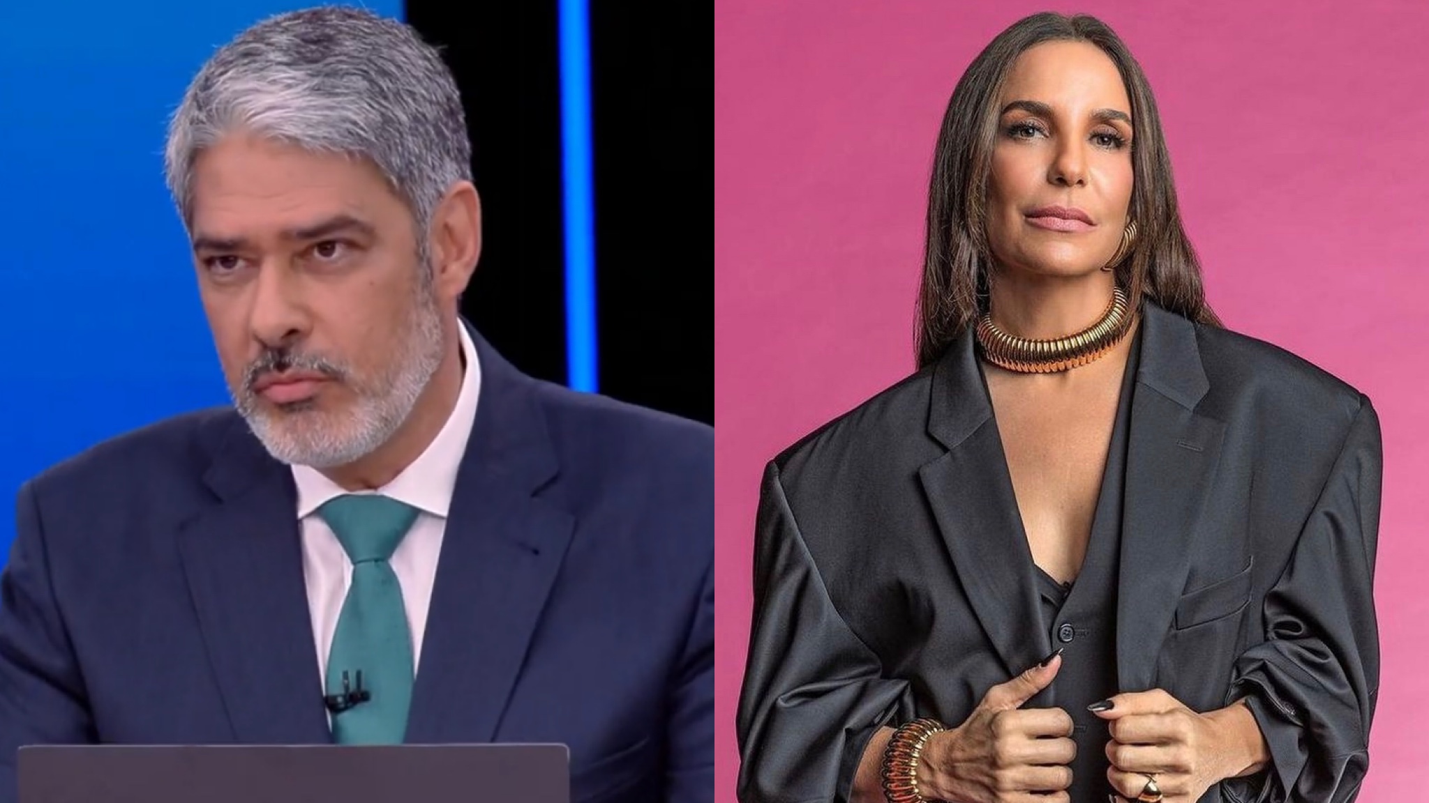 De propósito? William Bonner ignora Ivete Sangalo na porta da Globo