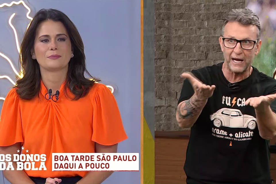 Neto questiona jornalista ao vivo sobre ida de Bolsonaro a debate e cria saia-justa: “Pipocou?”