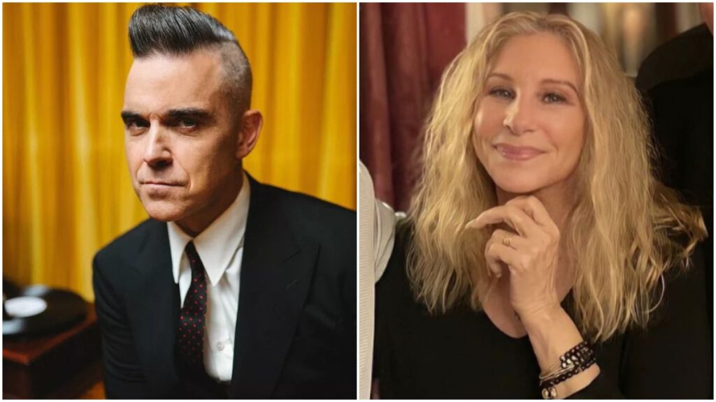 Robbie Williams encontrou Barbra Streisand, mas não a reconheceu