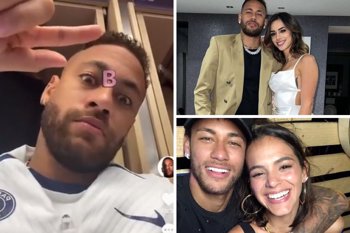 neymar com bruna biancardi e bruna marquezine