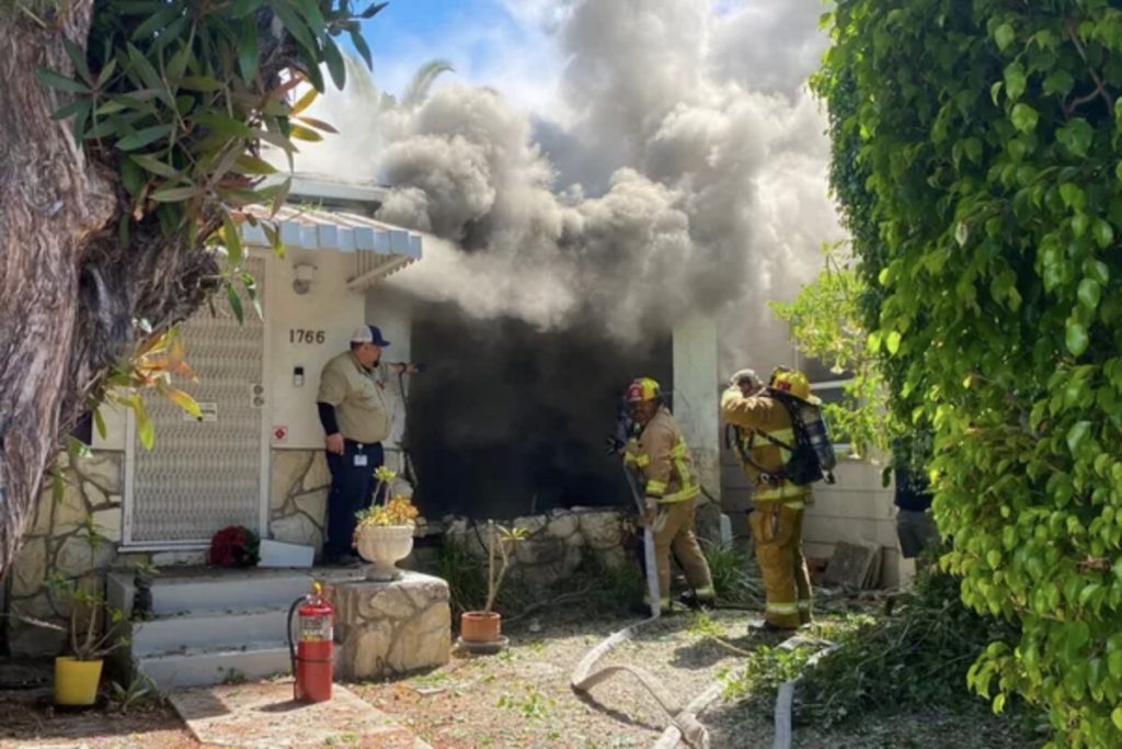 Casa destruída no incêndio causado pelo acidente de Anne Heche