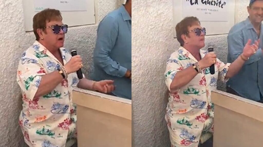 Elton John canta Hold me Closer em público