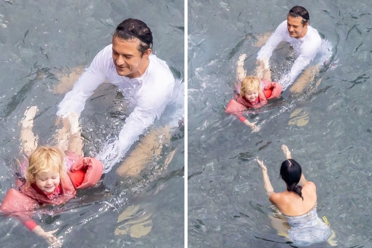 Orlando Bloom e Katy Perry com a filha Daisy