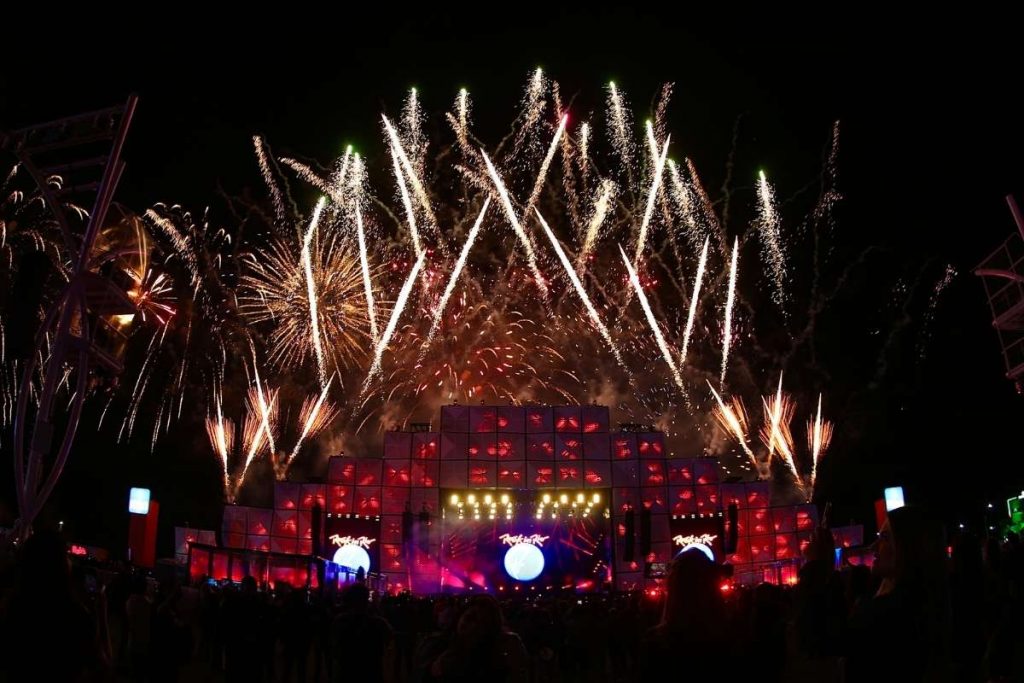 Queima de fogos na prévia do Rock in Rio