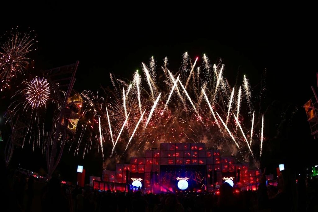 Queima de fogos na prévia do Rock in Rio