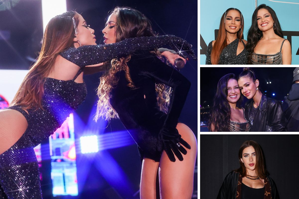 Anitta em show com Juliette Freire Bruna Marquezine Jade Picon