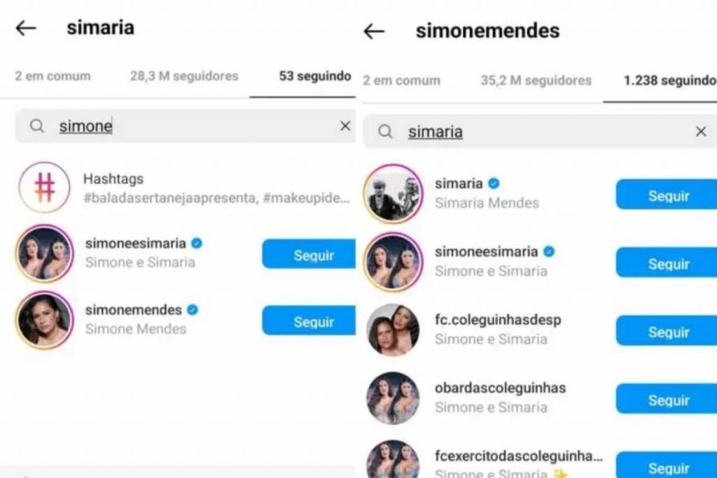 Simaria volta a seguir Simone Mendes nas redes sociais