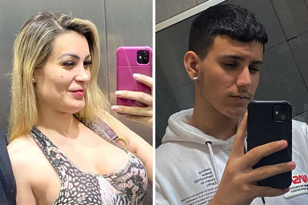 Andressa Urach e seu filho, Arthur Urach, posando para fotos