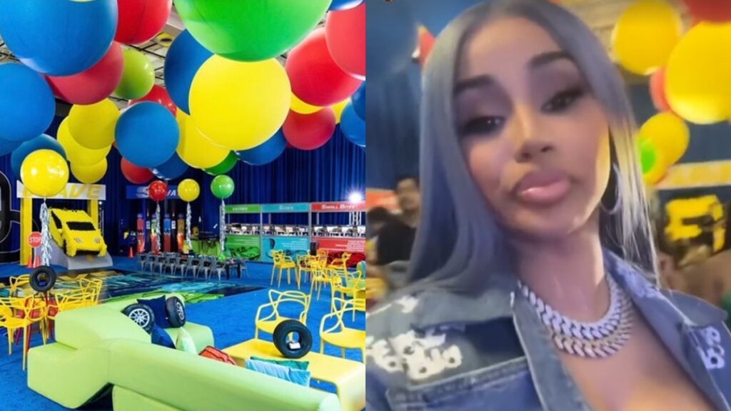 Cardi B compartilhou um pouco da festa em suas redes sociais