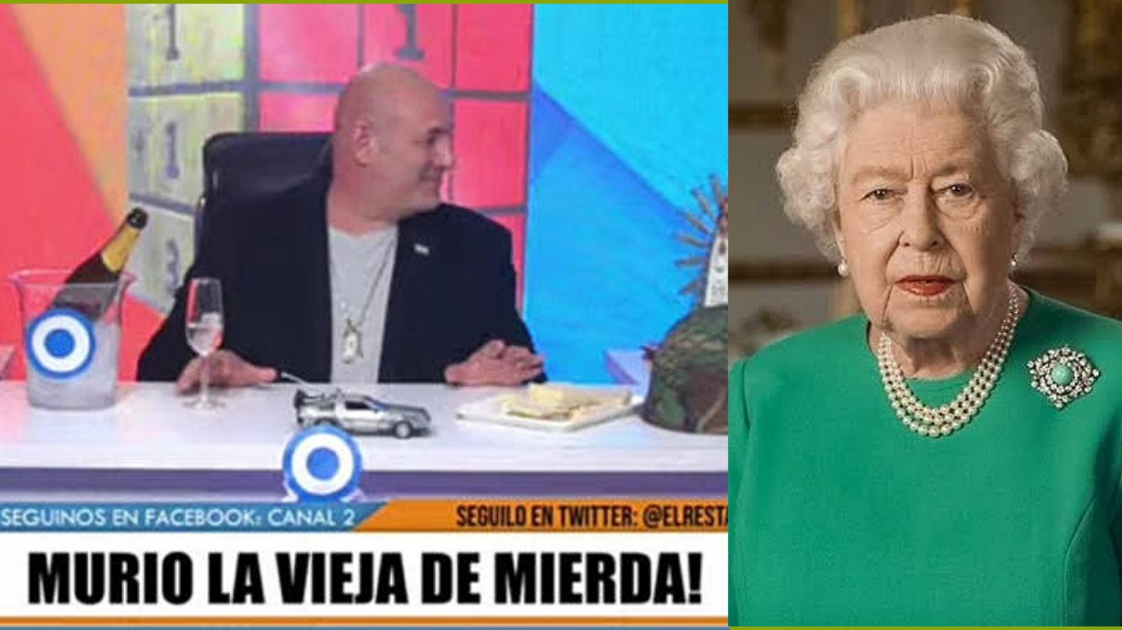 VÍDEO | Programa de tv argentino comemora morte da Rainha Elizabeth: “Lixo britânico”