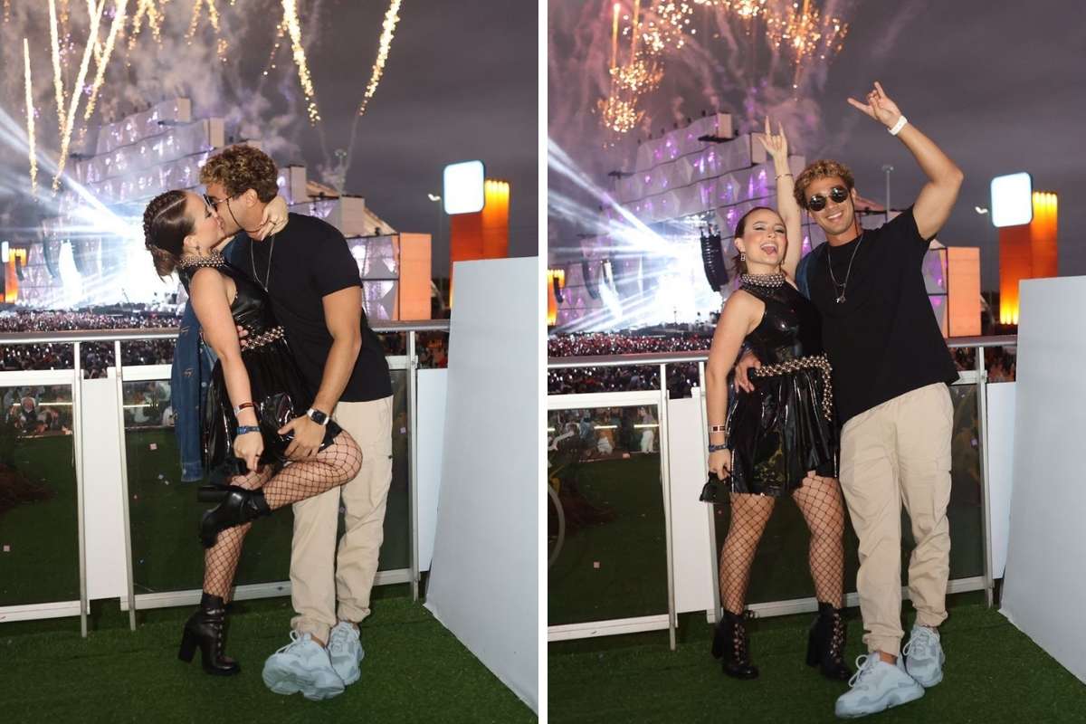 Larissa Manoela e André Luiz Frambach no Rock in Rio