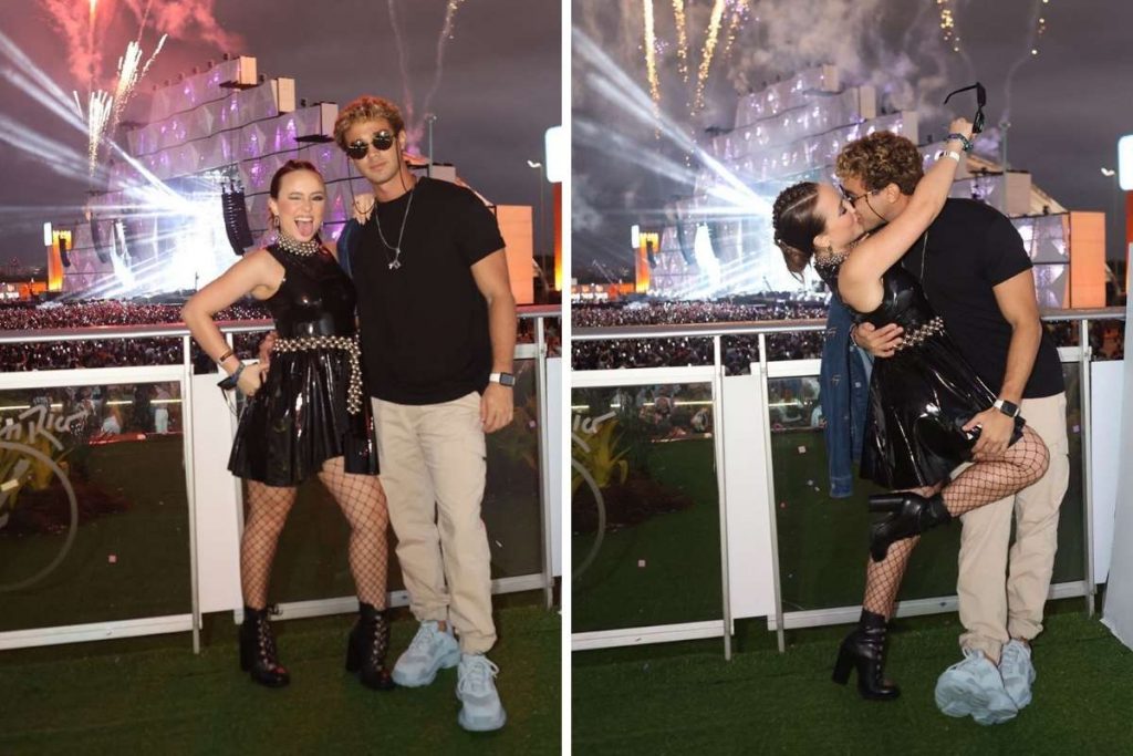 Larissa Manoela e André Luiz Frambach no Rock in Rio