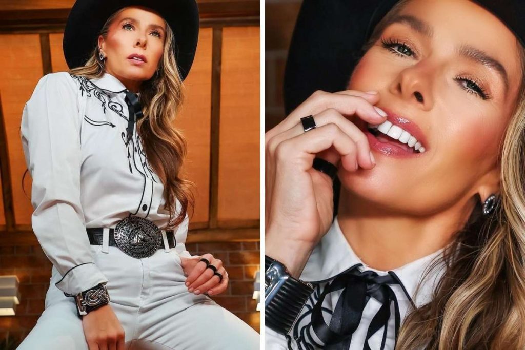 Looks de Adriane Galisteu se destacam em A Fazenda