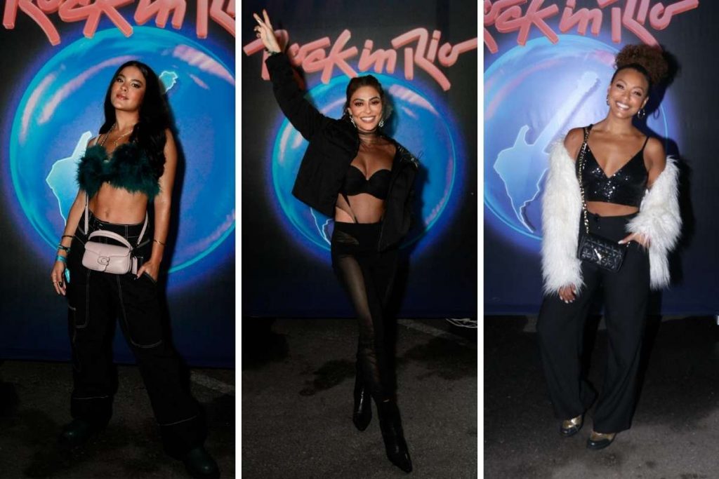 Bella Campos, Juliana Paes e Sheron Menezes no Rock in Rio