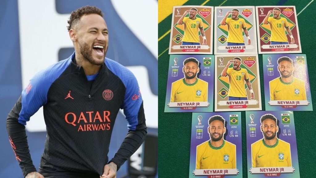 Neymar mostra coleção de figurinhas raras