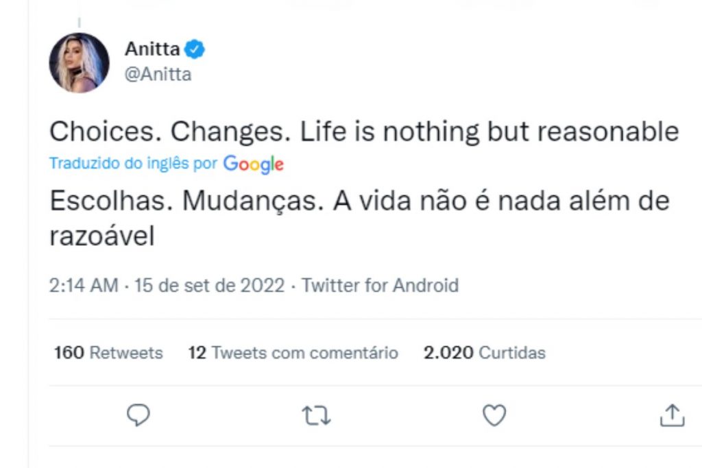 Postagem Anitta