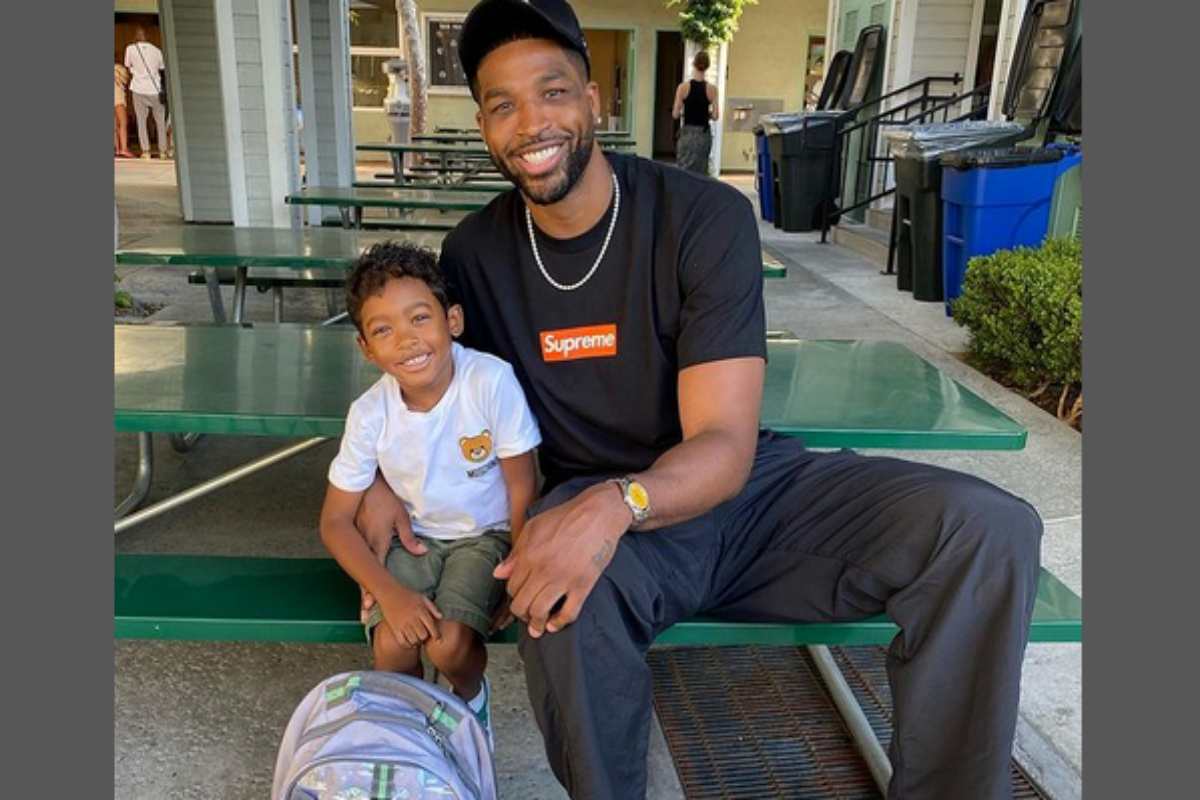 Tristan Thompson com o filho Prince