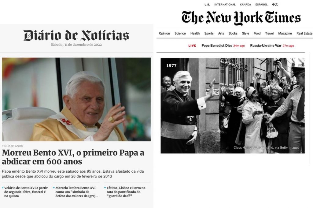 morte de Bento XVI repercute no mundo