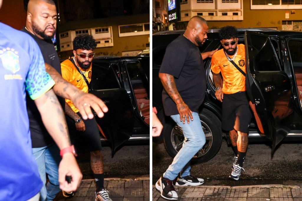 gabigol chegando na festa