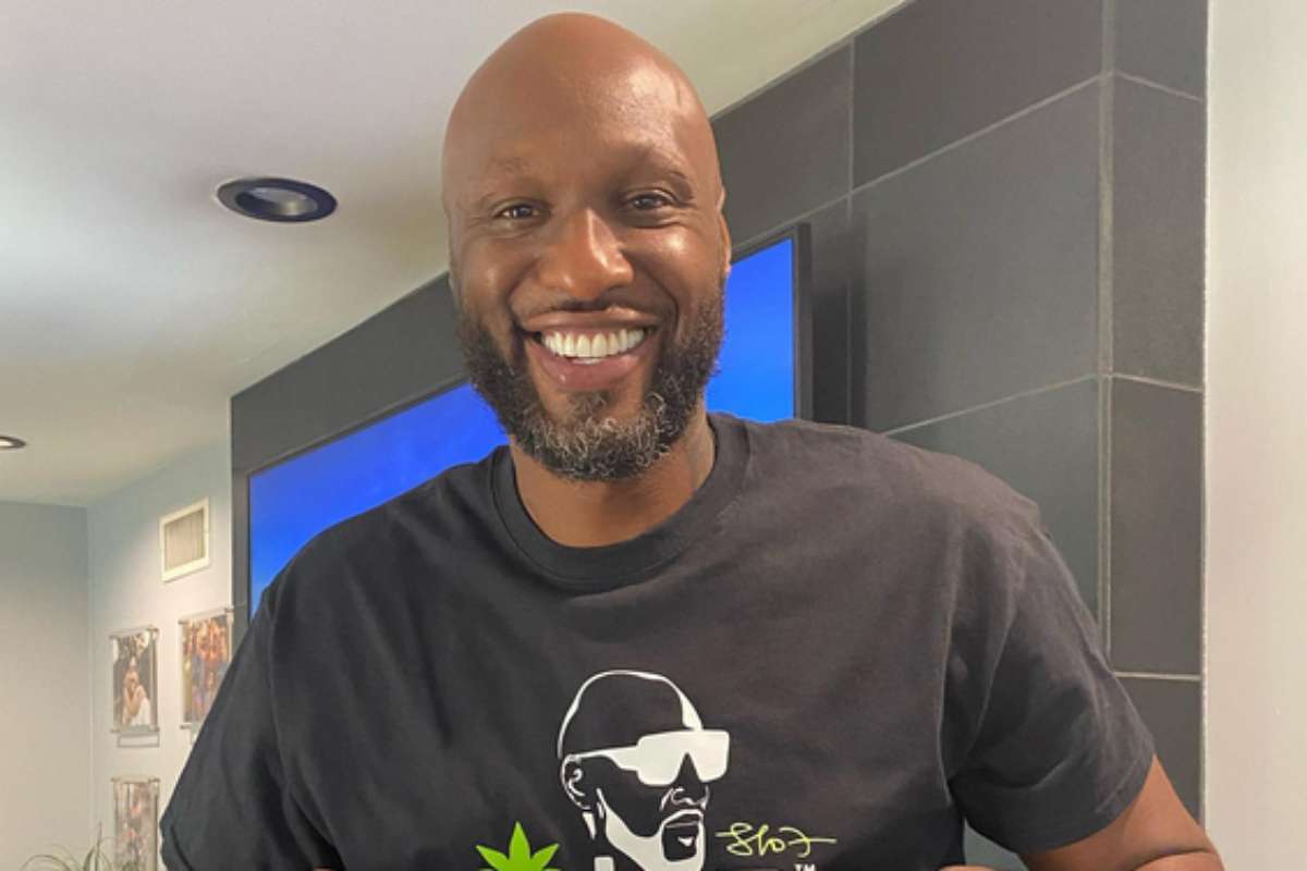 Lamar Odom sorridente