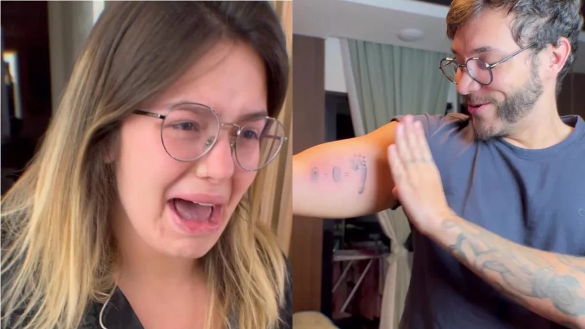 Viih Tube se emociona com tatuagem de Eliezer em homenagem à filha do casal