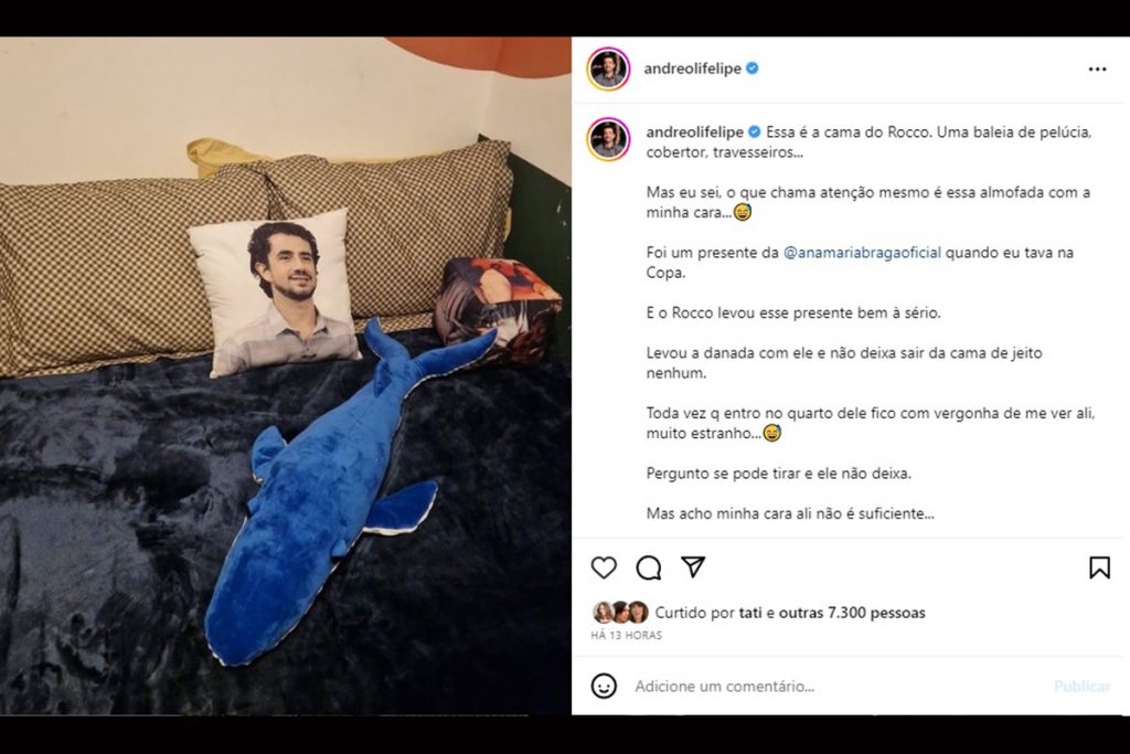 Felipe Andreoli mostrou presente inusitado que seu filho ganhou de Ana Maria Braga