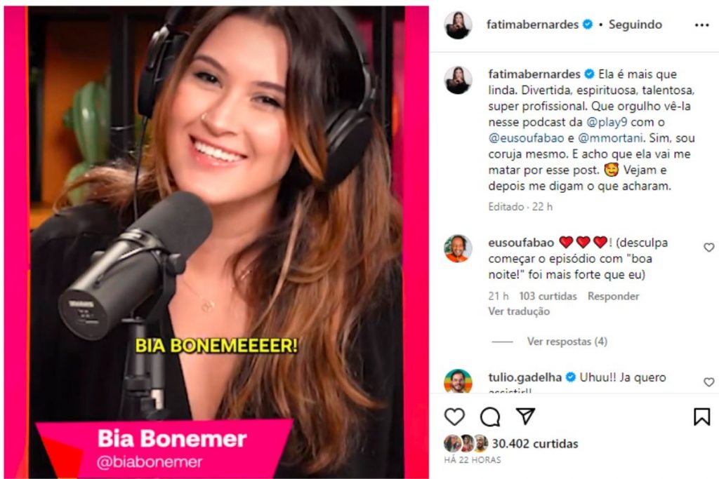 filha de fátima bernardes no podcast