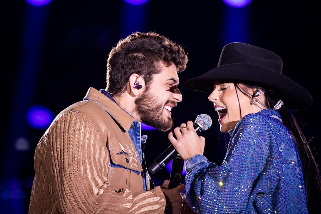 Gustavo Mioto e Ana Castela cantaram bem juntinhos