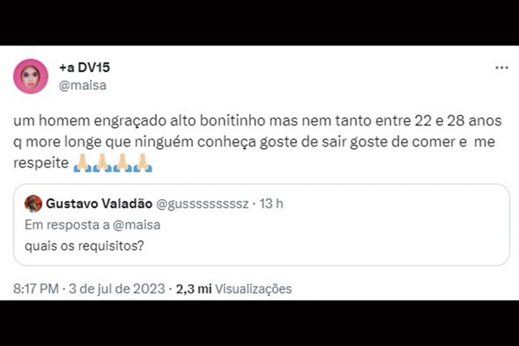 Maisa comentou sobre os requisitos que o pretendente precisa ter