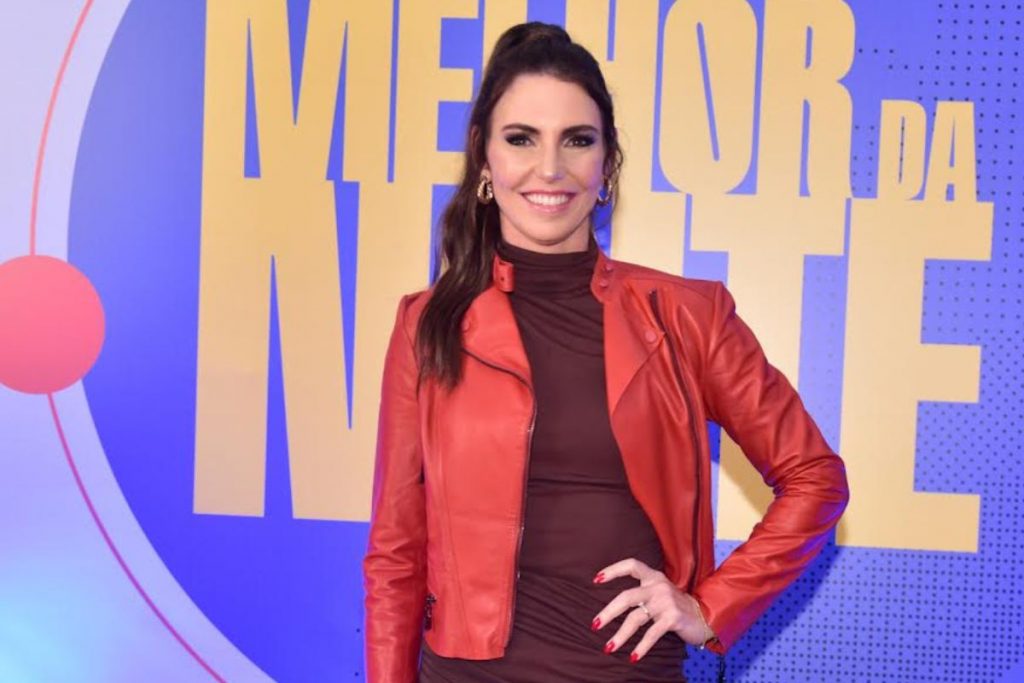 Glenda Kozlowski na coletiva de imprensa do novo programa, Melhor da Noite