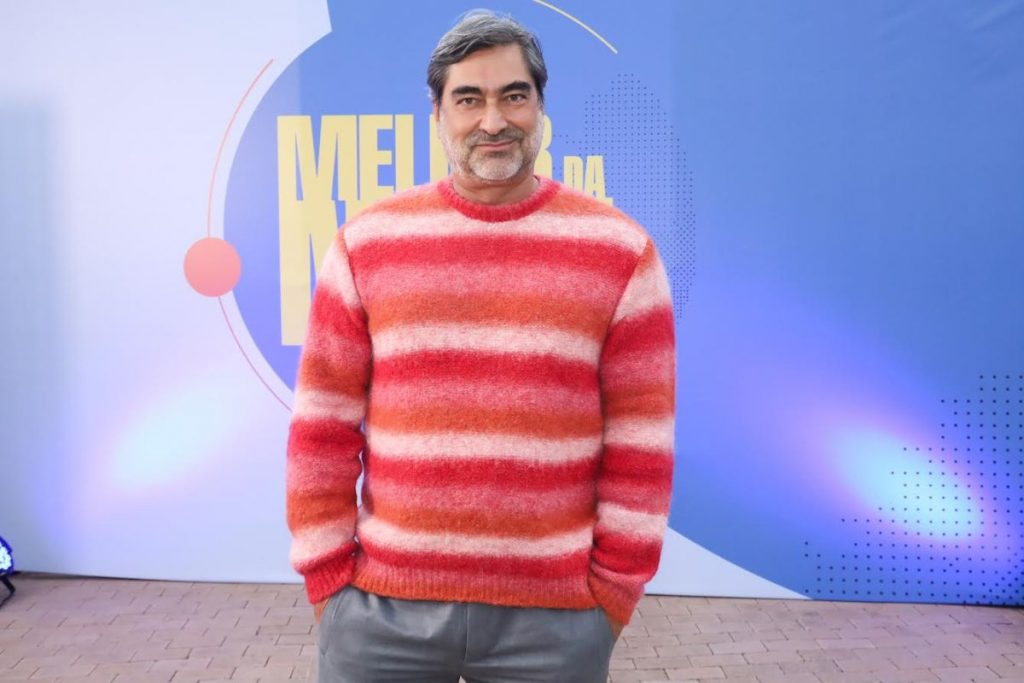 Zeca Camargo na coletiva de Melhor da Noite