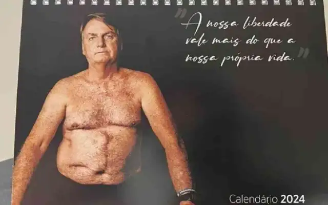 Jair Bolsonaro em calendário