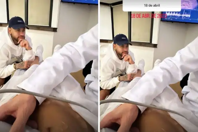Neymar vendo ultrassom de Bruna Biancardi