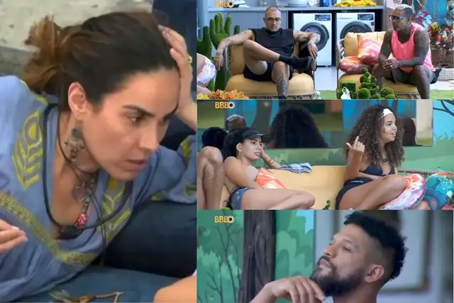 Wanessa Camargo e brothers do BBB 24 na área externa